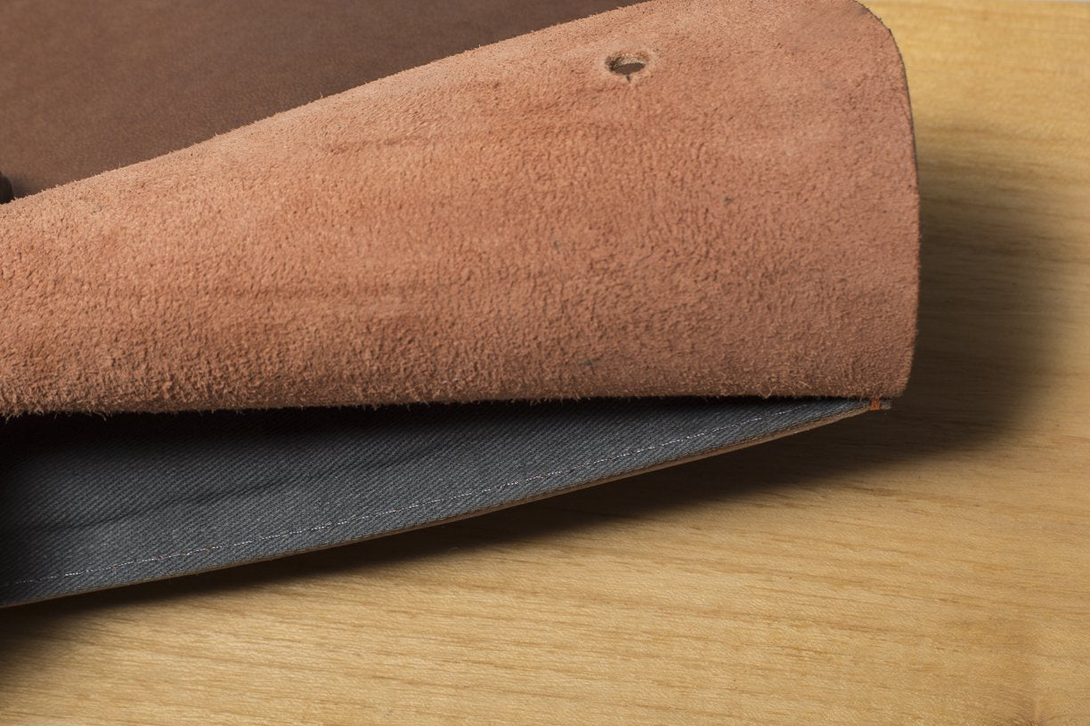 HOLZRICHTER Berlin Laptop 15“ Sleeve - Premium Hülle aus Leder – Ledertasche für Notebook Apple MacBook 15" Air Retina – Camel-braun