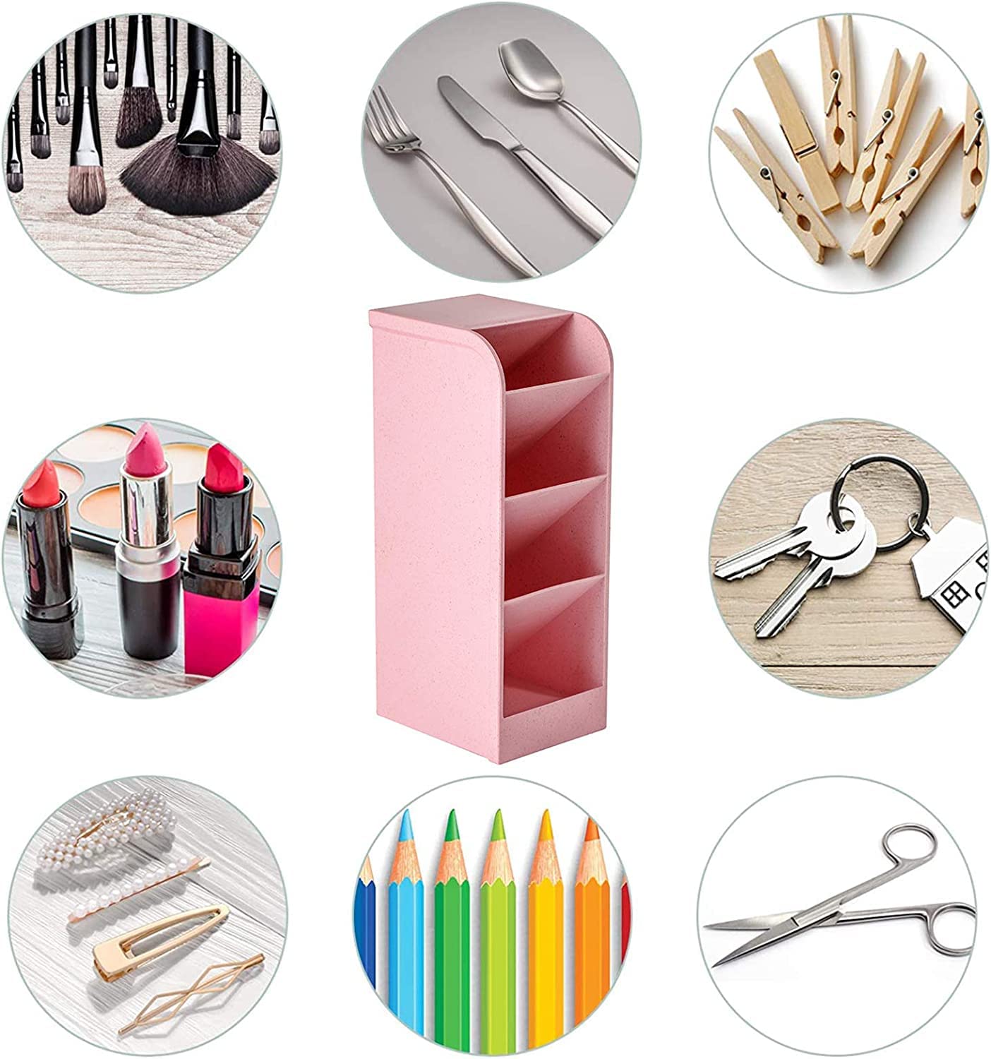 Lostwry 4 Stück Stiftehalter Organizer, Schreibtisch Stifteköcher, Stifthalter Bleistift Aufbewahrungsbox Pinselbehälter Organizer Stifte Halter für Büro Heimbedarf