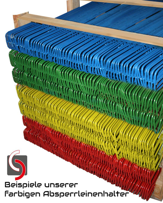 UvV Absperrleinenhalter grün 1200 mm lang (10 Stück) Laterneneisen UVV-Bügel für Fangzaun, Kunststoffzaun, Warnband