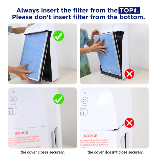 Membrane Solutions MSA3 Luftreiniger Allergiker für Wohnung 147m² Raucherzimmer, H13 HEPA Luftfilter 22dB, Air Purifier gegen 99.97% Staub Schimmel Rauch Pollen bis zu 0,1 µm, Tierhaare Gerüche