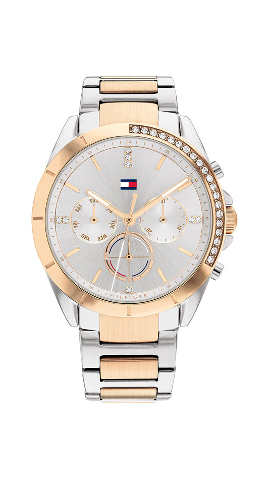 Tommy Hilfiger Multi Zifferblatt Quarz Uhr für Damen mit Edelstahlarmband - Erhältlich aus Gold oder Silber
