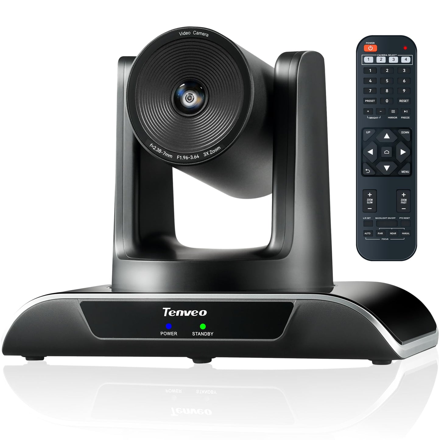 Tenveo PTZ Kamera HDMI/USB3.0 Konferenzkamera 3X optischer Zoom Konferenzraumkamera 1080p 60fps 114° Weitwinkel für Konferenzräume zusammen mit Skype Zoom Equipment (VHD3UPro)