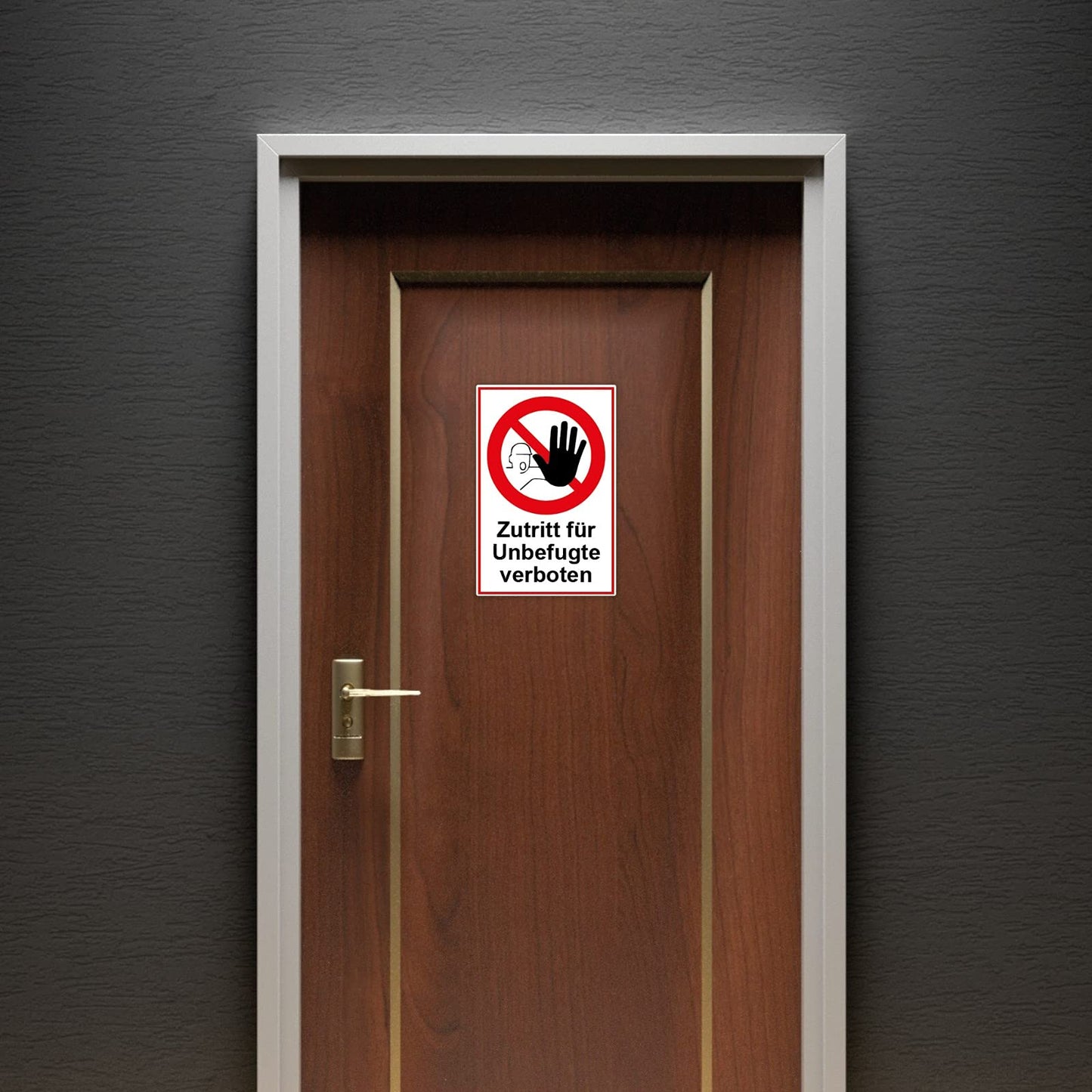 Zutritt für Unbefugte verboten Schild 20 x 30 cm aus stabiler PVC Hartschaumplatte 3mm mit UV-Schutz von STROBO