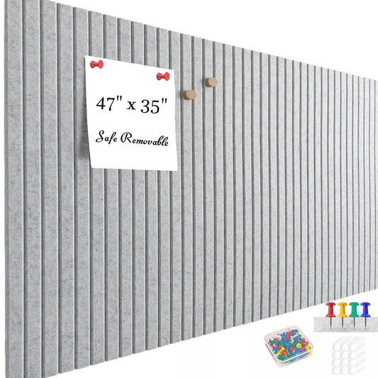 Acidea Große Filz Pinnwand Selbstklebend, 120x90cm, 12 Stück Filzboard Memotafeln, 30x30cm Memo Boards Bulletin Board Wanddekoration für Büro Küche, Fotos Memos