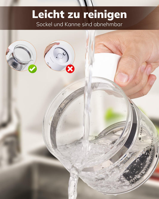 Morpilot Milchaufschäumer Elektrisch, 130-500ml 600W, 4 in 1 Milchschäumer für Heißer und Kalter, Spülmaschinenfest, Visuelles Glas, Latte-Design, Weiß