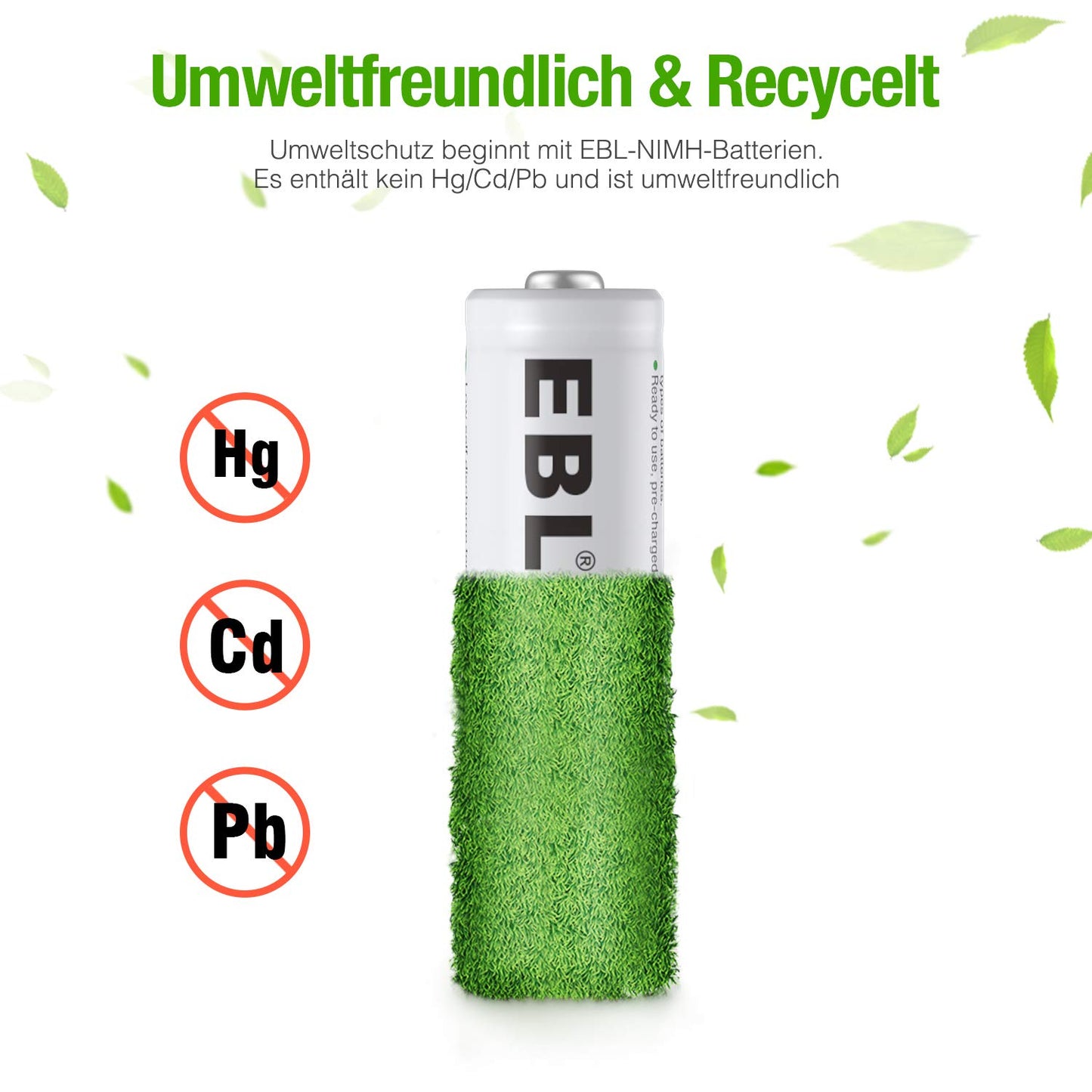 EBL AAA Akku 1100mAh 8 Stück - wiederaufladbare Batterien AAA, Typ NI-MH Batterien, geringe Selbstentladung mit Akkubox, AAA Akkubatterien