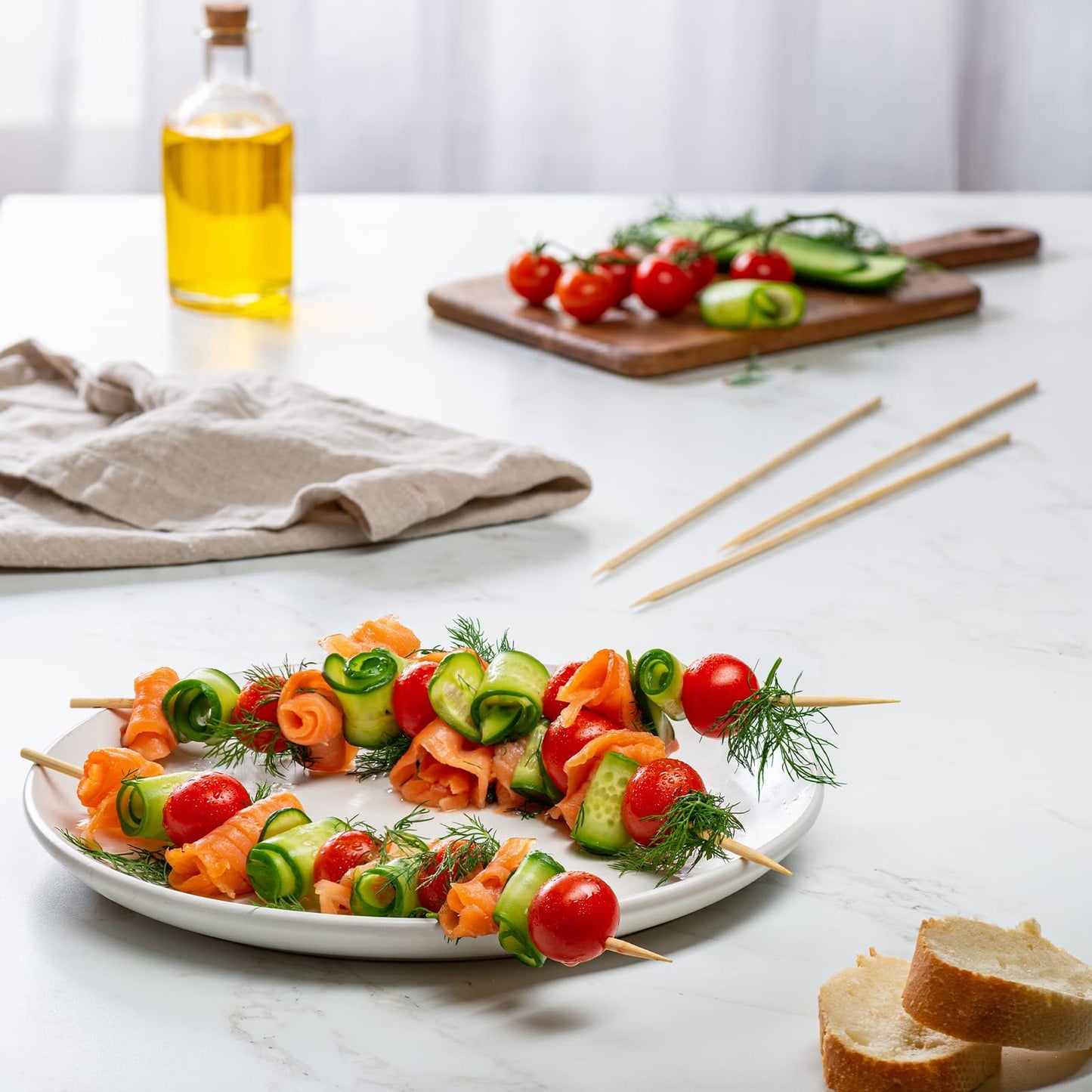 Comfy Package [30,5 cm - 100 Stück] Bambus-Holzspieße für Shish Kabob, Grillen, Obst, Vorspeisen und Cocktails