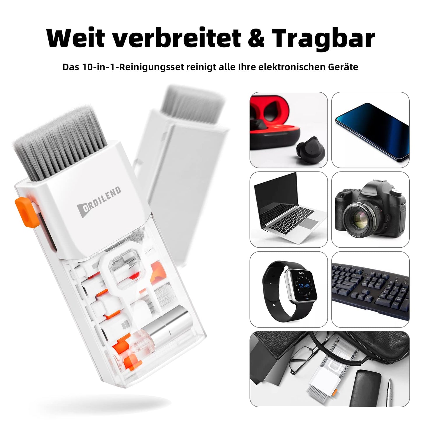 Tastatur Reinigungsset, Alles in 1 Screen Cleaner Kit Handy, Tastaturreiniger mit Bürste Keyboard Cleaner, Laptop Cleaner for Tablet, Computer, PC-Monitor, Kamera mit Spray mit Patent