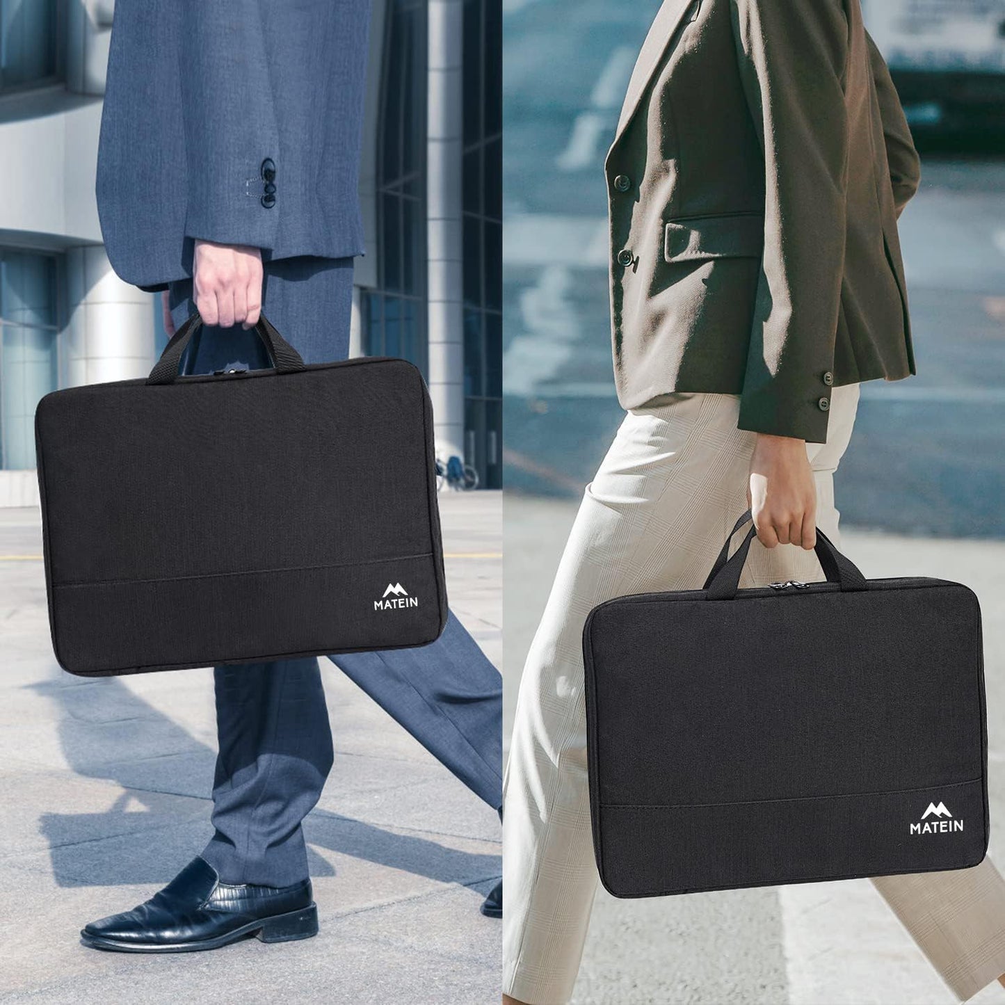 MATEIN Laptophülle 15,6 Zoll, Laptop Hülle Wasserdicht Laptoptasche Schutzhülle mit Griff, Laptop Sleeve Notebook PC Case für 15-15 6 Zoll Lenovo HP Acer Chromebook Dell, Schwarz