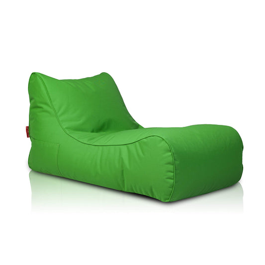 Ecopuf - Master Pouf Sessel Outdoor Chaise Longue - Sitzsack mit Staufach und Griff - Wasserfester Stoffsack - Entspannungssessel - Wohnungseinrichtung - 115x65x60cm, Grün M9