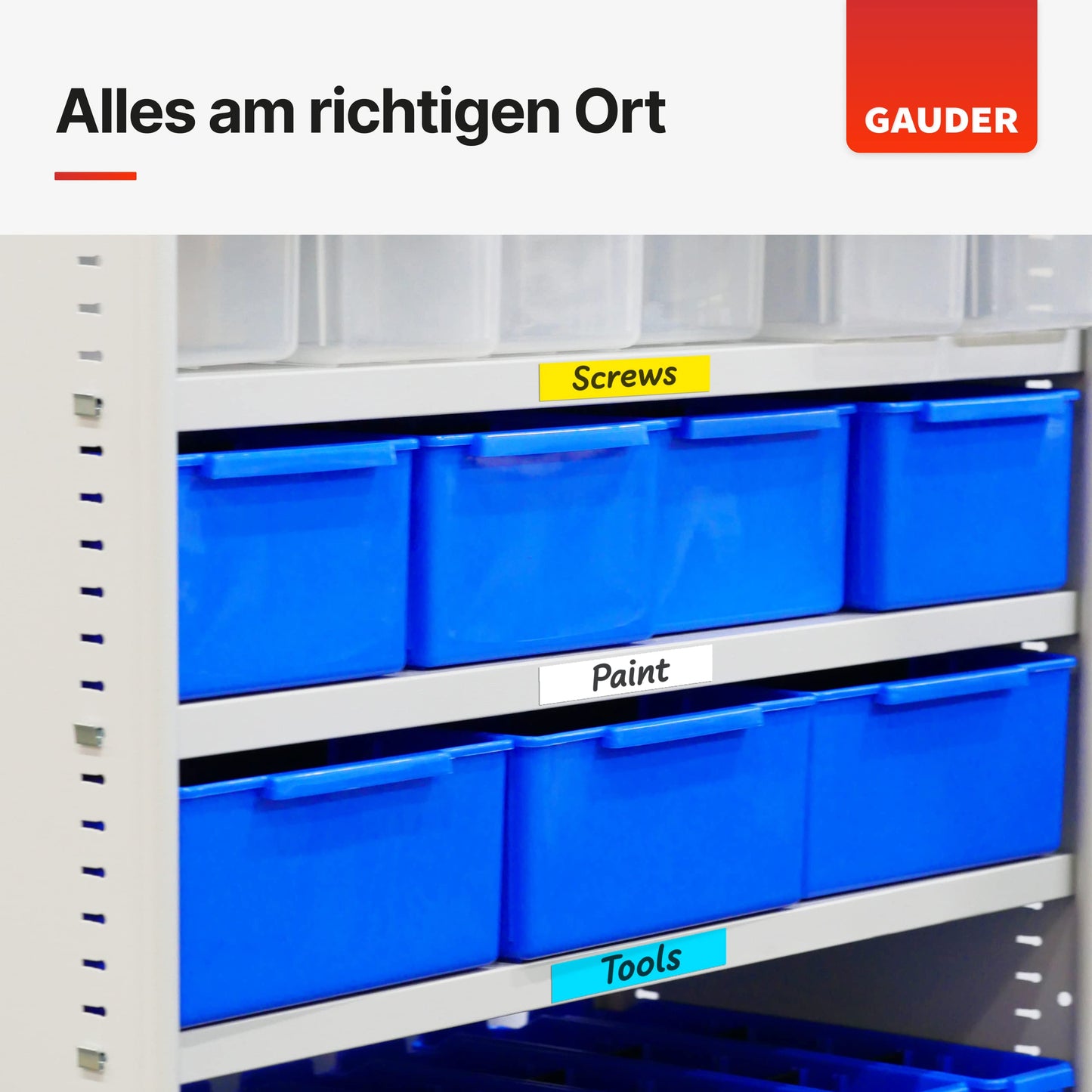 GAUDER 5x Magnetstreifen beschreibbar | Magnetstreifen zum Beschriften | Beschreibbare Magnetstreifen bunt (25 mm x 1 m)
