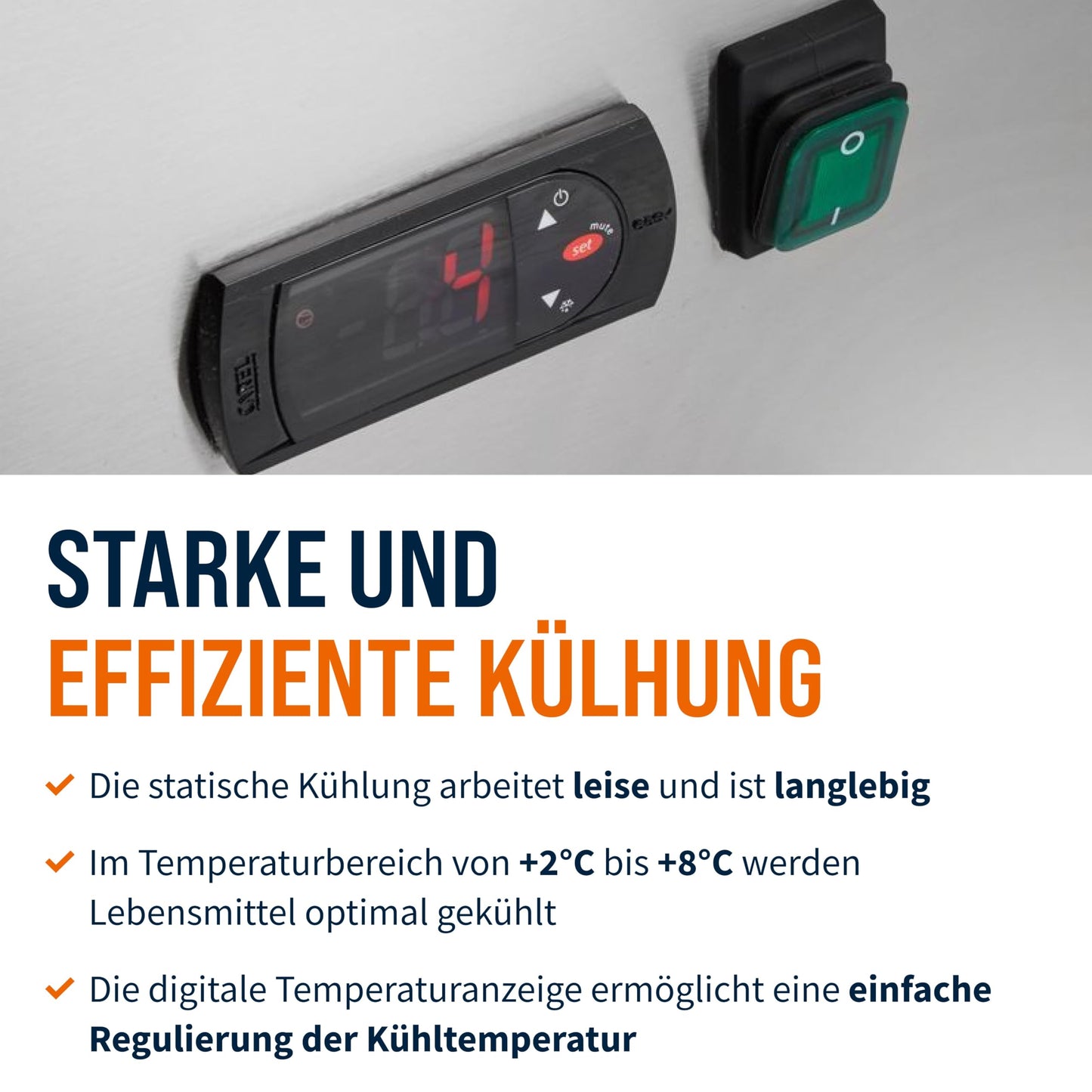 GastroHero Saladette Eco 900 – 240 Liter Kühlung, 2 Edelstahl-Türen, GN-Behältereinlass