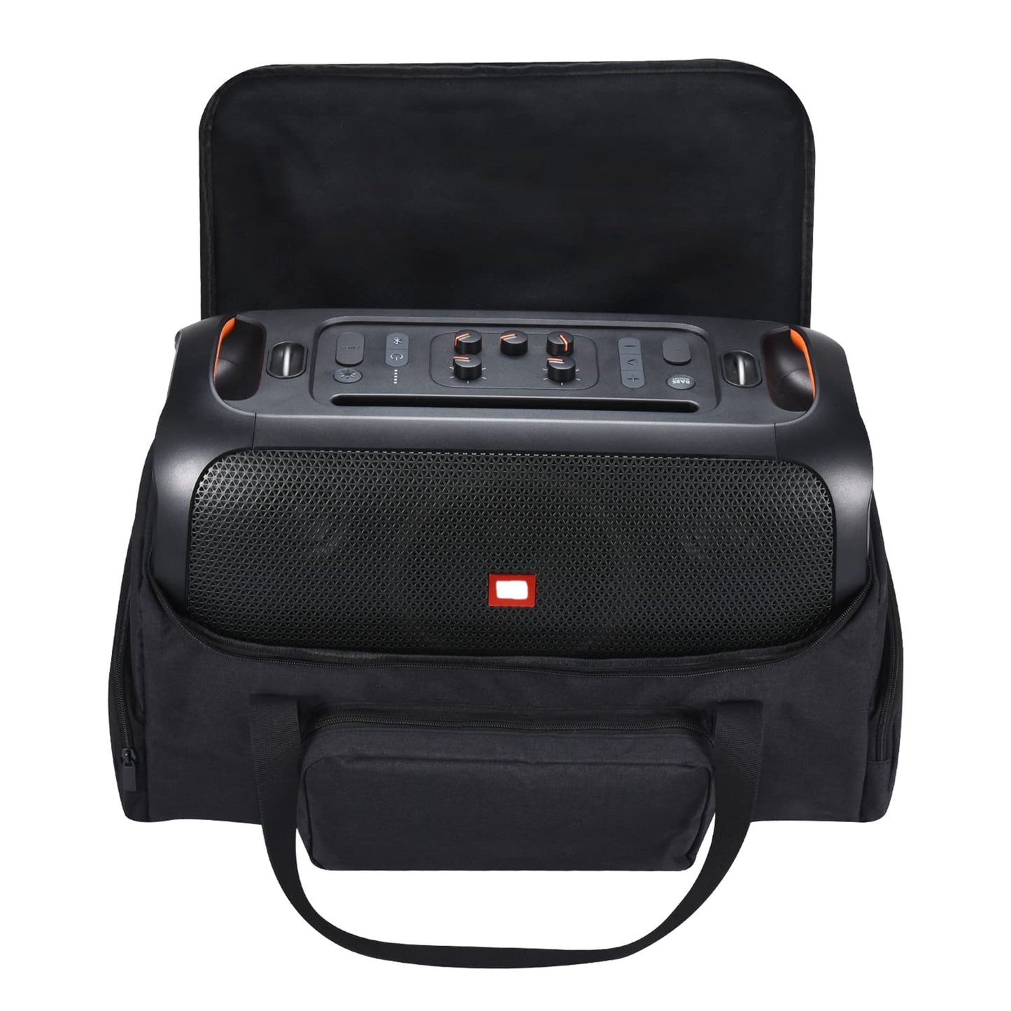 Hzycwgone Tragetasche für JBL PartyBox On-The-Go Party-Lautsprecher Hüllen,PartyBox On-The-Go Umhängetasche, Taschen zusätzliche Aufbewahrungstaschen für Mikrofone,Kabel,Telefon Zubehör (Schwarz)