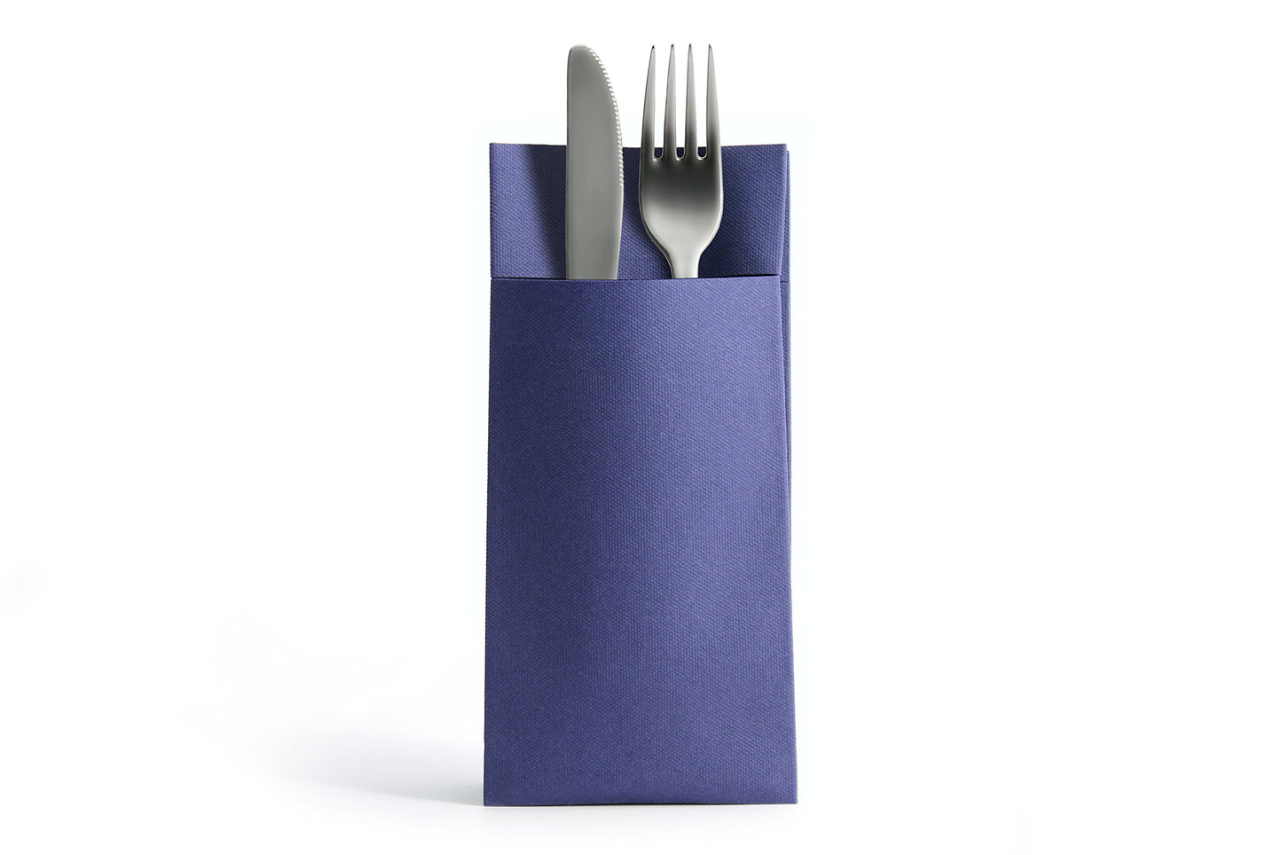 AROBA 100x Airlaid Besteckservietten (Blau, 39x40 cm) - Hochwertige Serviettentaschen - Fertig gefaltete Bestecktaschen - Stoffähnliche Airlaidservietten