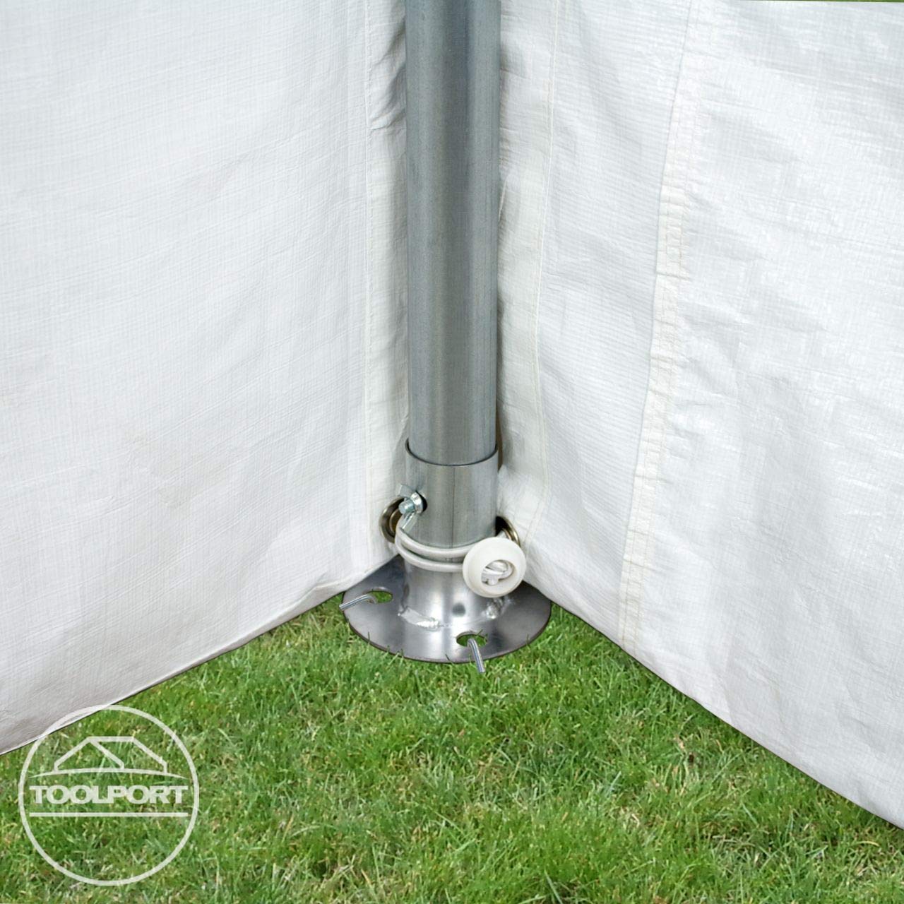 TOOLPORT Hochwertiges Partyzelt 3x6 m Pavillon Zelt PE Plane 450 N Gartenzelt Festzelt Wasserdicht weiß