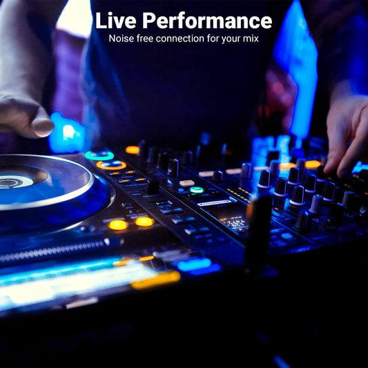 deleyCON 15m Instrumentenkabel 6,35mm auf 6,35mm Klinke Mono AUX - Studio Qualität - aus reinem OFC Kupfer (AWG24) - Klinkenkabel für E-Gitarre Bass Verstärker Mixer Keyboard