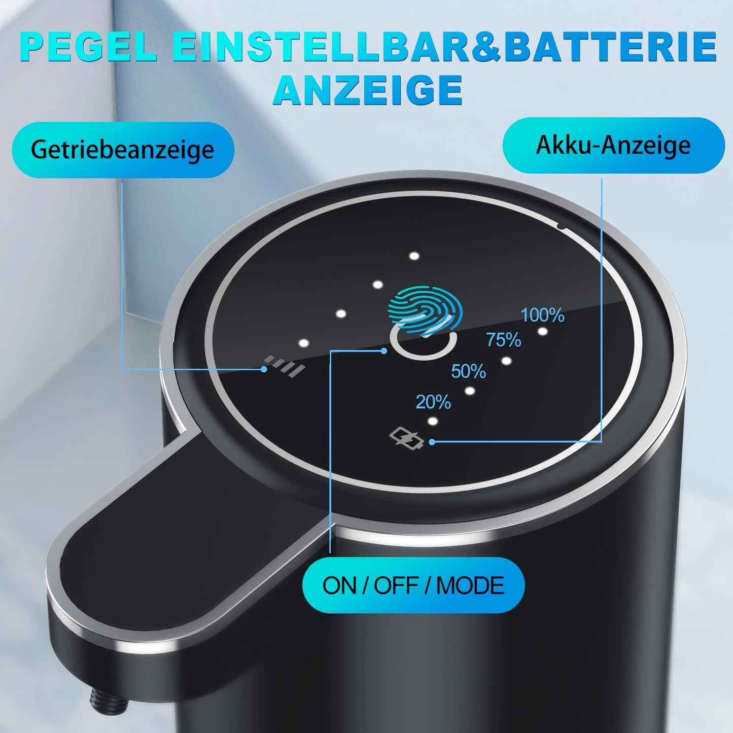 Amyzavls Seifenspender Automatisch,380ml Wandbefestigung Berührungslos Elektrischer Seifenspender mit Sensor,USB Wiederaufladbar Schaumseifenspender für Bad,Küche, Büro Schwarz