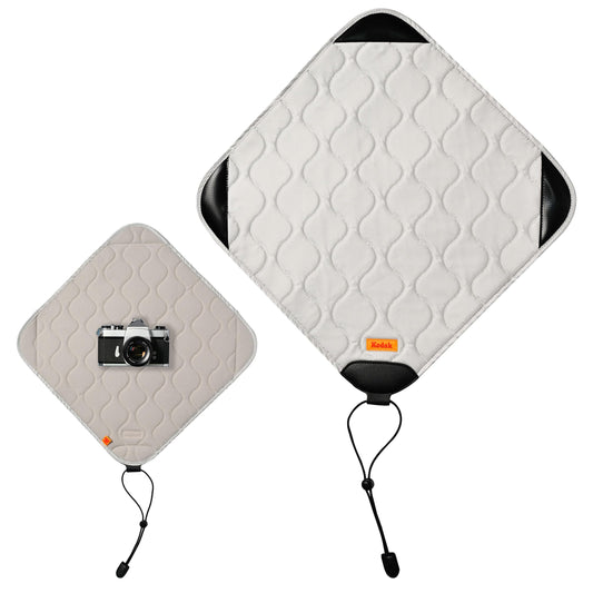 KODAK Camera Wrap Einschlagtuch Kamera, Größe L 38.5x38.5 cm-wasserabweisendes,kratzfestes und staubfreies Schutzhülle Protective Wrap für Spiegelreflexkameras und Teleobjektive(Hellgrau)[EIN Artikel]