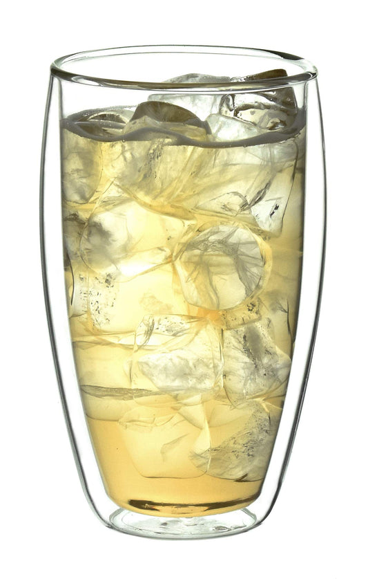 Creano doppelwandiges Thermoglas 250ml „DG-SH“, Doppelwandglas auch für kleine Hände geeignet, doppelwandige Cappuccinotassen, Kaffee, Tee, Latte Gläser 2er Set