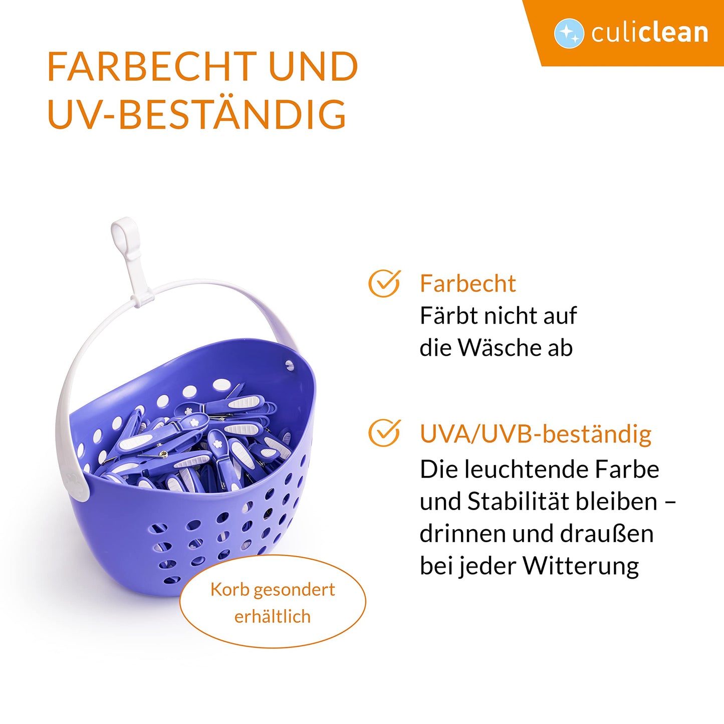 culiclean Wäscheklammern ohne Abdruck stabil in Blume Design 48x Wäscheklammer schwarz weiß, robuste Kluppen Soft Grip Clip Clothes Pegs UV beständig Klammern zum Aufhängen von Wäsche, Socken