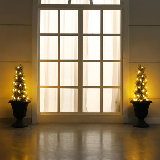 Kazeila Künstliche Zeder Pflanze 90cm Kunstpflanze Zedernbaum,Kunstbaum Outdoor UV Geschützt für Home Wohnzimmer Schlafzimmer Büro Deko(2Pack)