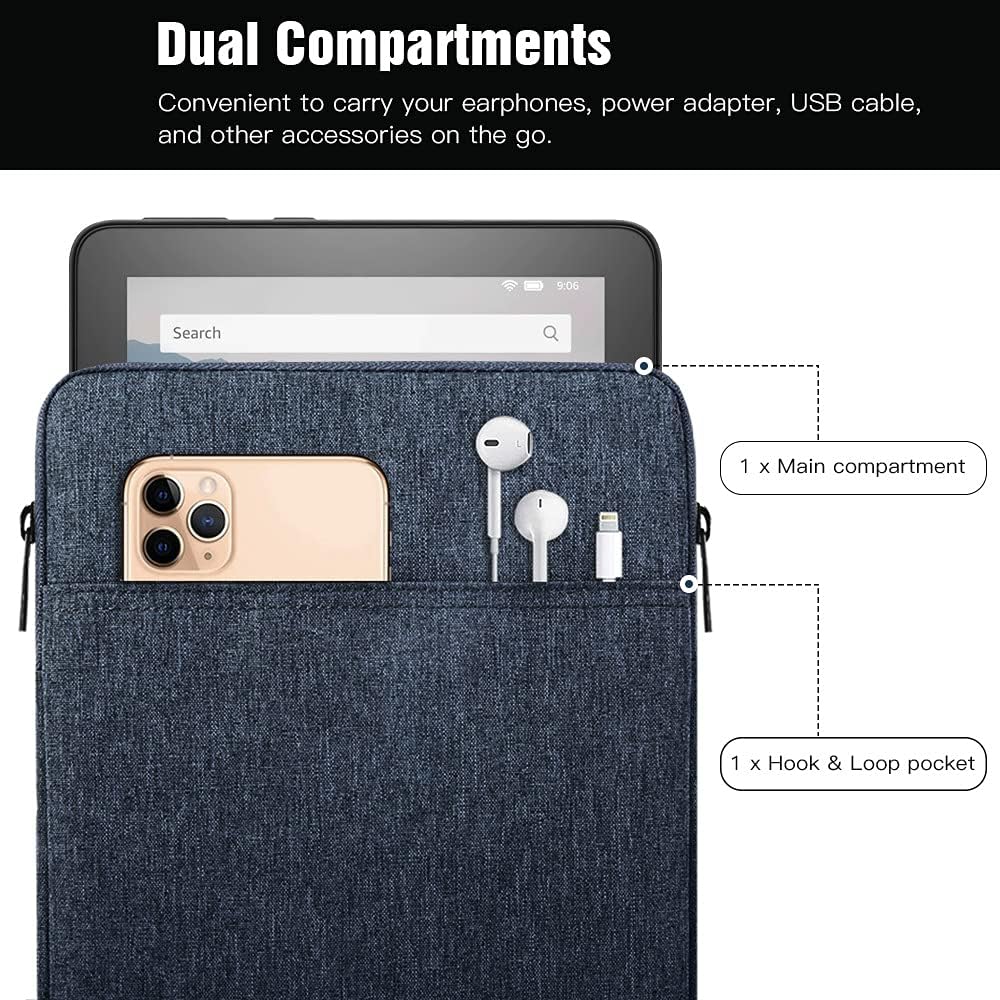 TiMOVO 8-9 Zoll Tablet-Tasche Hülle für All-New iPad mini 7 (A17 Pro, 2024), iPad mini 6 (8.3-Zoll, 2021), iPad mini 5/4/3/2/1, Tragbare Schutztasche mit Taschen für iPad mini