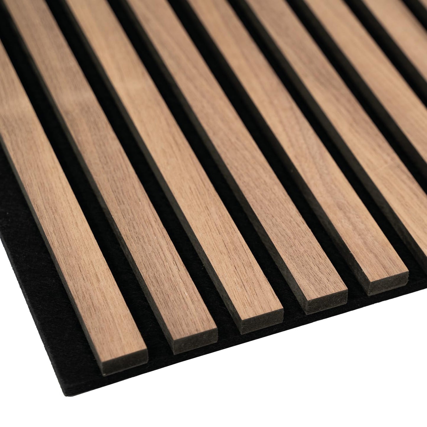 KAISER plastic® Akustikpaneele Holz | Farbe: Walnuss | Holzpaneele Wand in verschiedenen Formaten | Wandpaneele aus Holzfunier und Filz | moderne Holzoptik (120 x 60 cm)