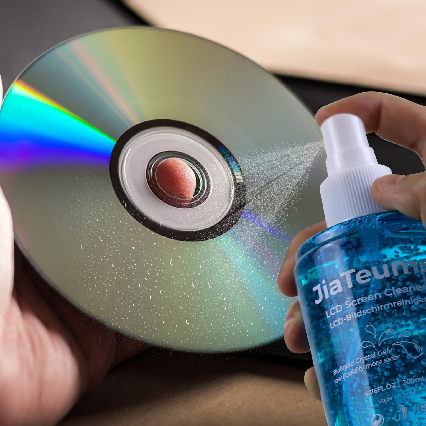 JiaTeums 200ml Bildschirmreiniger mit Mikrofasertuch,TV Reiniger,Screen Cleaner,Streifenfreie Reinigung für Laptop