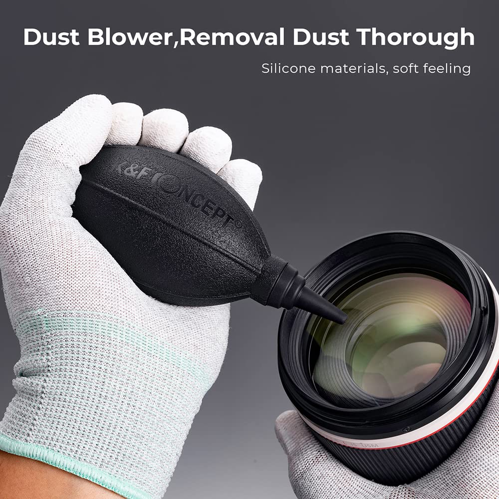 K&F Concept® Objektiv Reinigungsset 3er Foto Reinigungsset für DSLR Kamera Objektive Filter Handys mit Lenspen Reinigungspinsel Blasebalg Mikrofasertuch