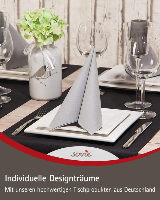 Sovie HORECA Servietten in Lila aus Linclass Airlaid, stoffähnliche Einwegservietten ideal für Hochzeit & Partys, 40 x 40 cm, 50 stück