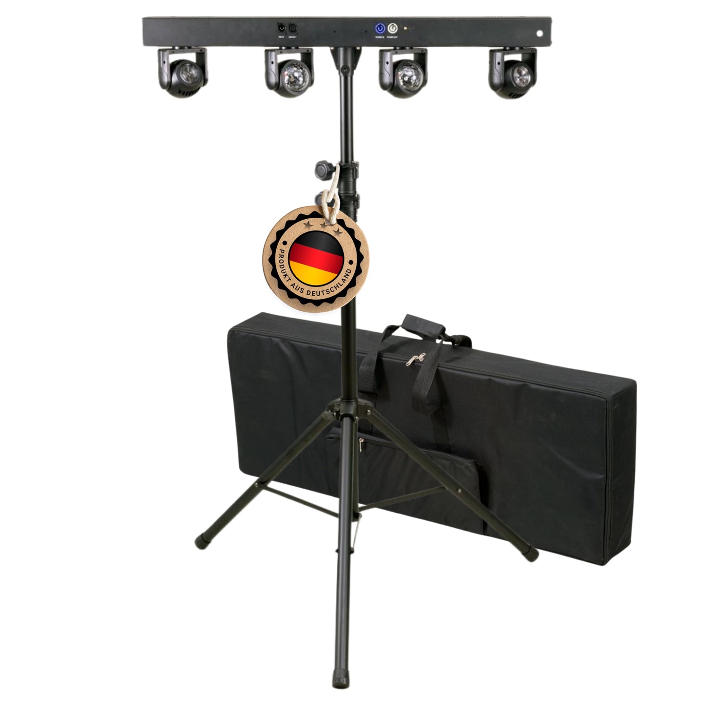 ETEC Professional LED Movingbar 2 inkl. Stativ u. Tasche Astro Balls 12W RGBW Beam 12W RGBW Moving Heads Party DJ Disco Scheinwerfer Veranstaltung Bühnenbeleuchtung Farbmischung