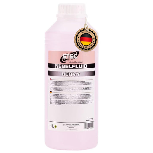 ETEC Professional Nebelfluid 1 Liter Heavy Fog Fluid extrem dicht Outdoor hohe Dichte Nebelflüssigkeit Nebelmaschine DJ Event Bühne Auftritt Veranstaltung