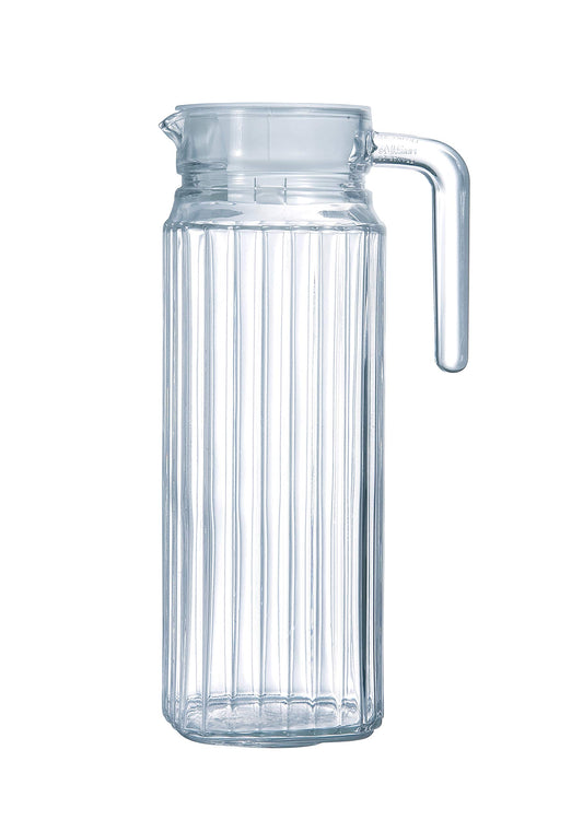 Luminarc ARC 70361 Quadro Krug, Kühlschrankkrug mit Deckel, 1.1 Liter, Glas, transparent, 1 Stück
