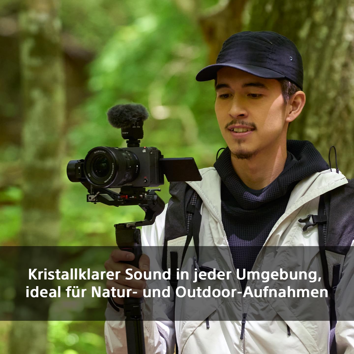 Sony ECM-M1, Kabelloses Shotgun Mikrofon, 8 Audioaufnahme-Modi, Kompakt & Leicht, Ideal für Kameras, Vlogs, Content Kreation, Musik, Streaming
