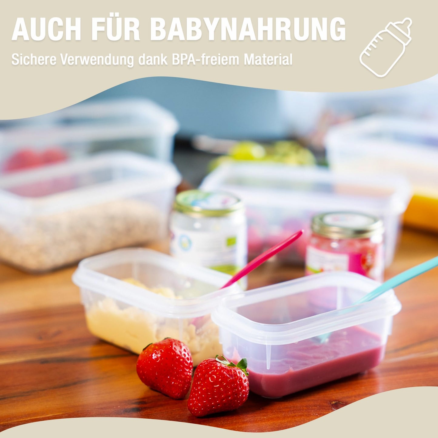 ATHLON TOOLS 4x 2L Frischhaltedosen-Set in Gastro-Qualität - 100% luftdicht und auslaufsicher -40 bis +100 Grad - für alle Lebensmittel - BPA-frei - Vorratsdosen für Kühlschrank [MADE IN EU]