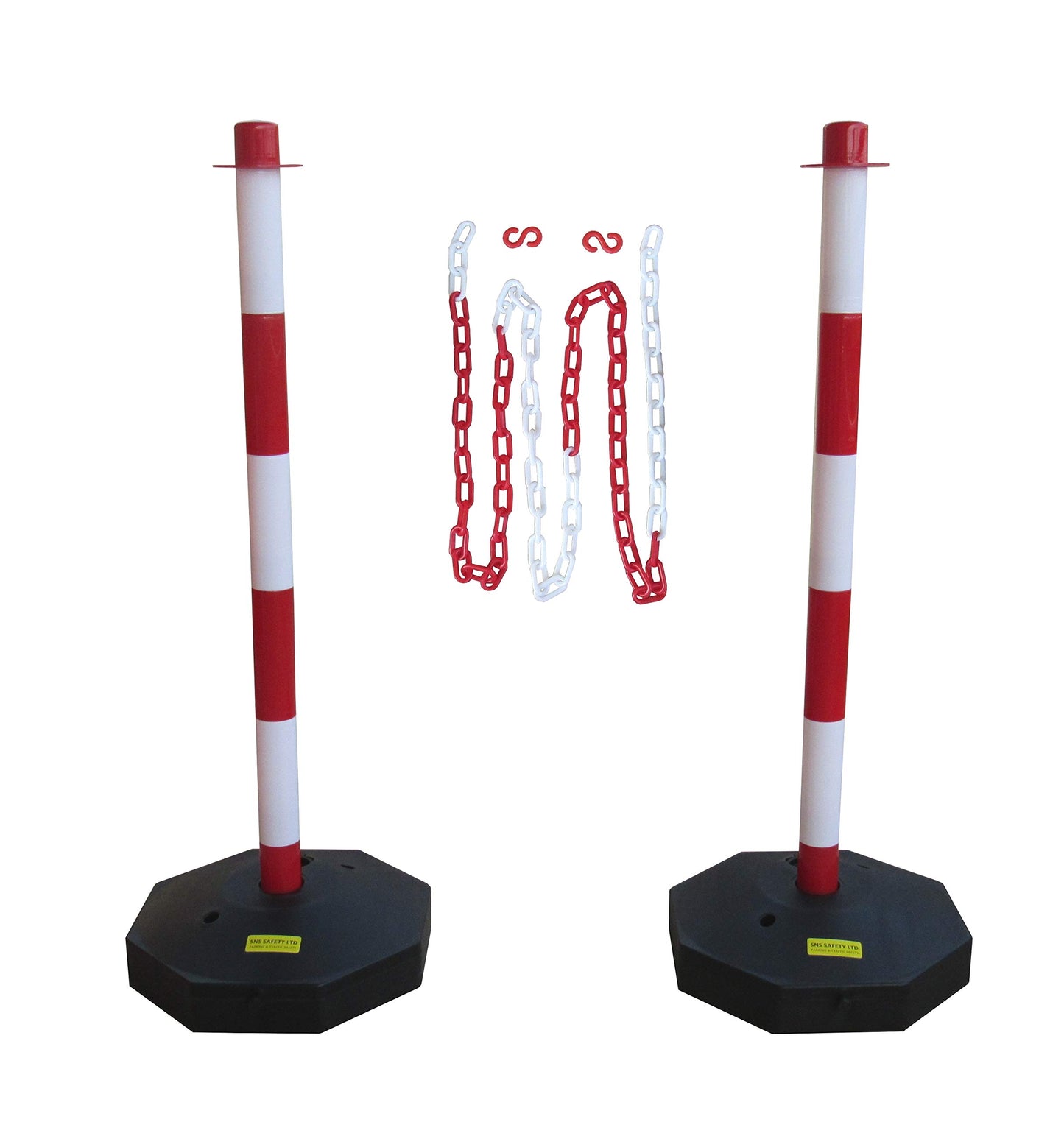 GC2-CH2 Paar Kunststoff Poller mit 2m Kunststoff-Kette