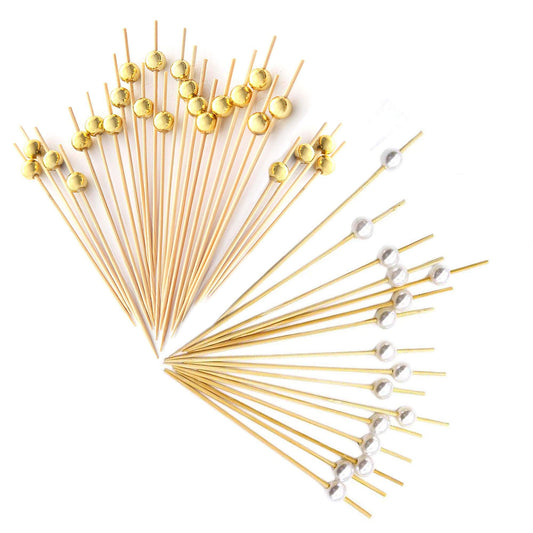 200 Cocktail Stick Cocktailspieße Spieße Holz Zahnstocher Fruchtstangen Bambus Picks Food Sticks 12cm