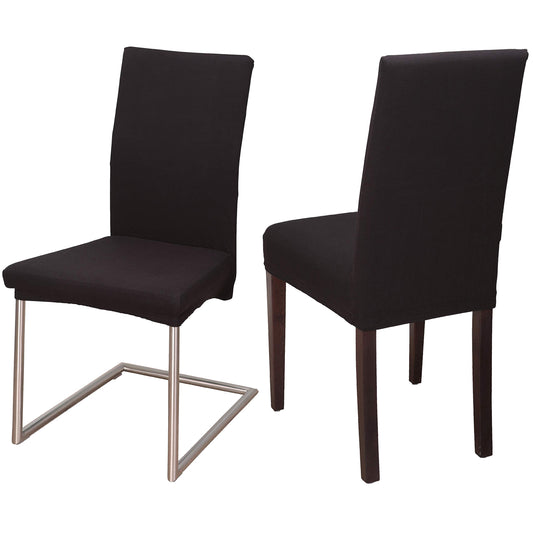 Staboos Stuhlhussen 2er Set - Hochwertige & elastische Stuhlhussen für Swingstühle - Pflegeleichte Stuhlbezüge & Hussen für Stühle - Stuhlbezug 2er Set ÖKO TEX Zertifiziert - Schwarz