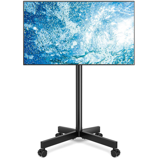 RFIVER TV Ständer Rollbar mit Rollen für 23-65 Zoll Plasma/LCD/LED Fernseher, Fernsehständer Mobiler TV Wagen höhenverstellbar TV Stand Trolley Hält 40kg VESA 400x400 mm