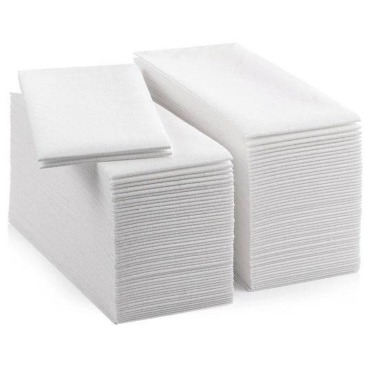 LEKOCH 100 PCS Einweg Servietten Weiß, Air Laid Stoffähnlich Servietten Für Hochzeit Premium QUALITÄT,43x30