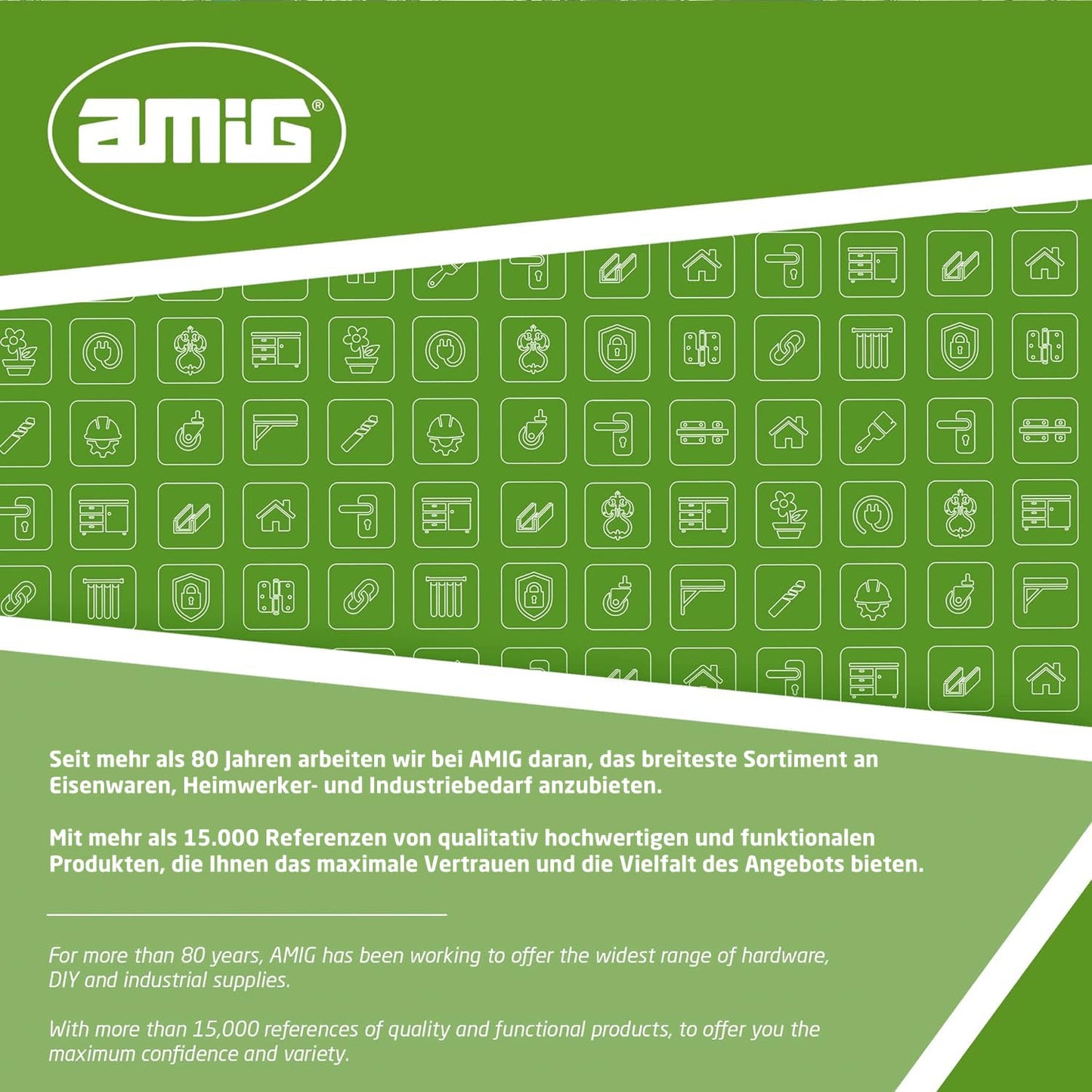 Amig - Absperrband | Hergestellt aus Niederdruck - Polyethylen LDPE | Maße: 200 m Länge x 70 mm Breite | Signalband zur Abgrenzung von Sicherheitsbereichen | Farbe: Rot und Weiß