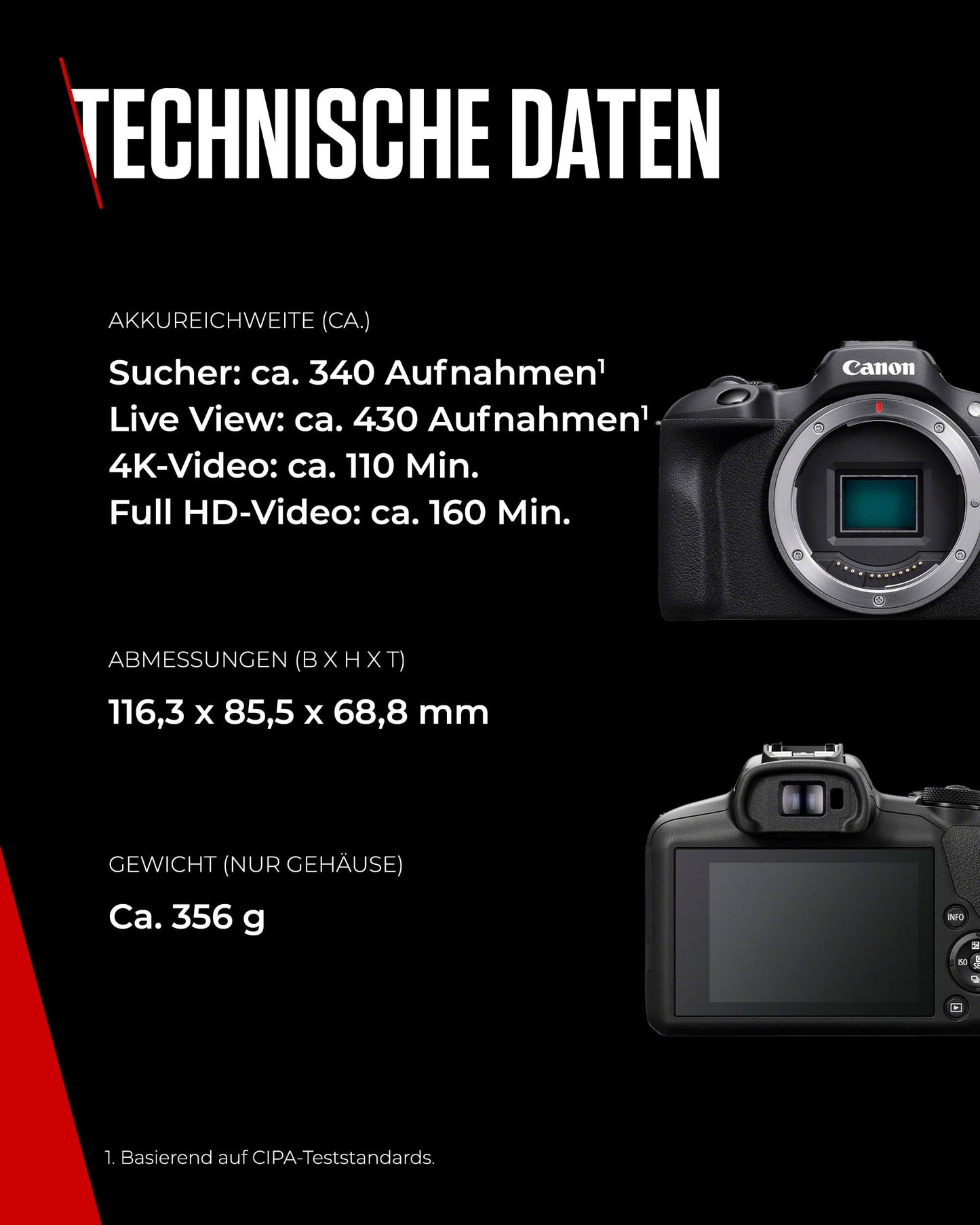 Canon EOS R100 Spiegellose Kamera + RF-S 18-45mm is STM Objektiv + RF-S 55-210mm is STM Objektiv (Kompaktkamera, 4k Videokamera, Digitalkamera mit Autofokus und Motiverkennung)