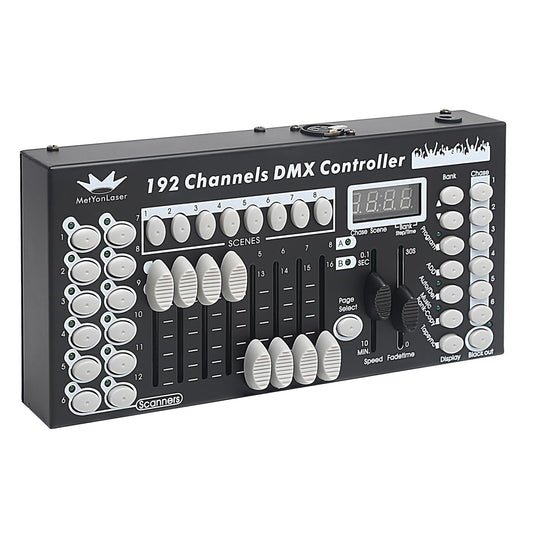 DMX-Controller DMX-Konsole, 192-Kanal-DMX512-Konsole, Controller-Panel zur Bearbeitung des Programms für Bühnenbeleuchtung (schwarz)