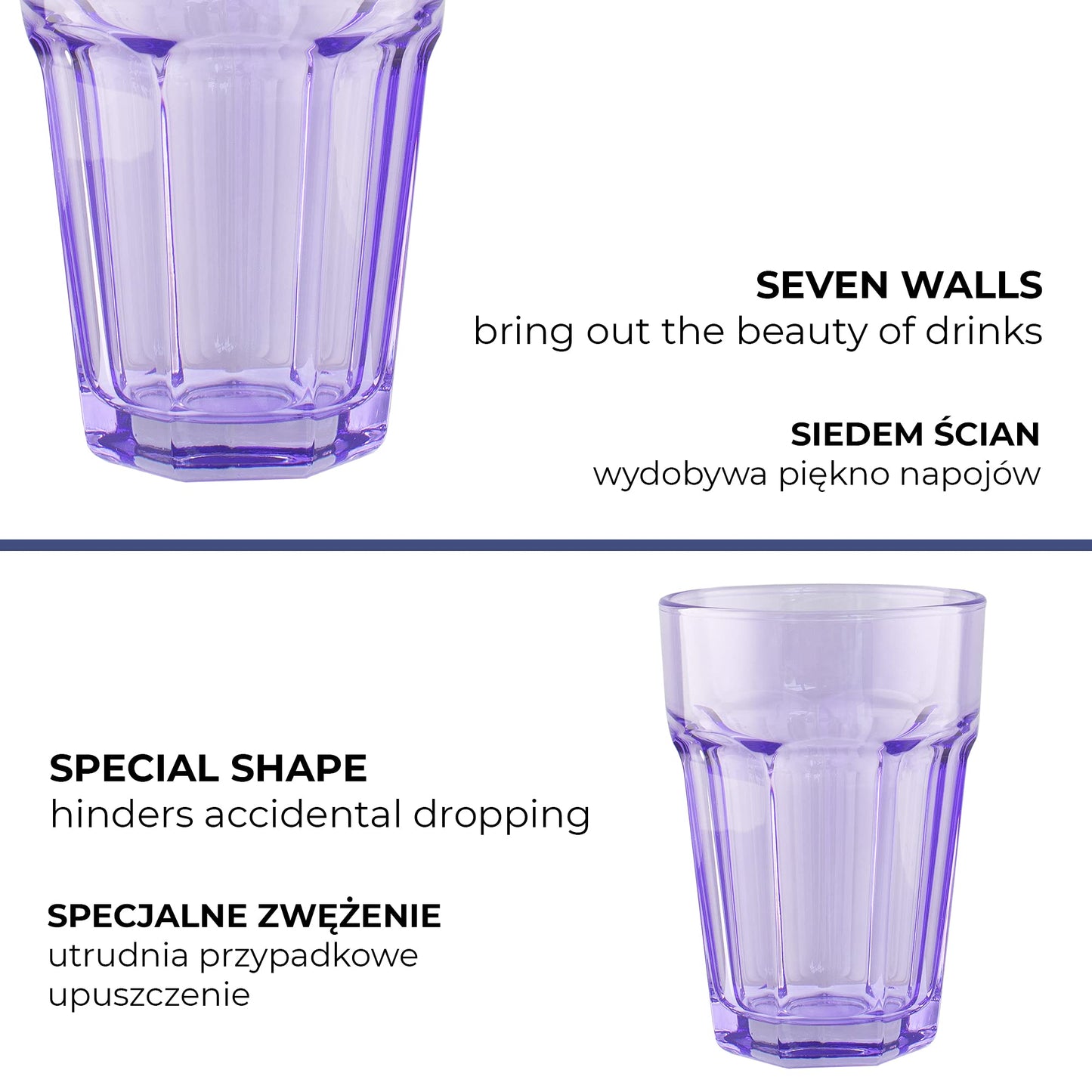 TREND FOR HOME Rainbow Gläser set 6 Teilig Bunte Wassergläser 425 ml Trinkgläser Bunt Longdrinkgläser Cocktailgläser Saftgläser Trinkgläser Groß Caipirinha Gläser Farbig | Alva