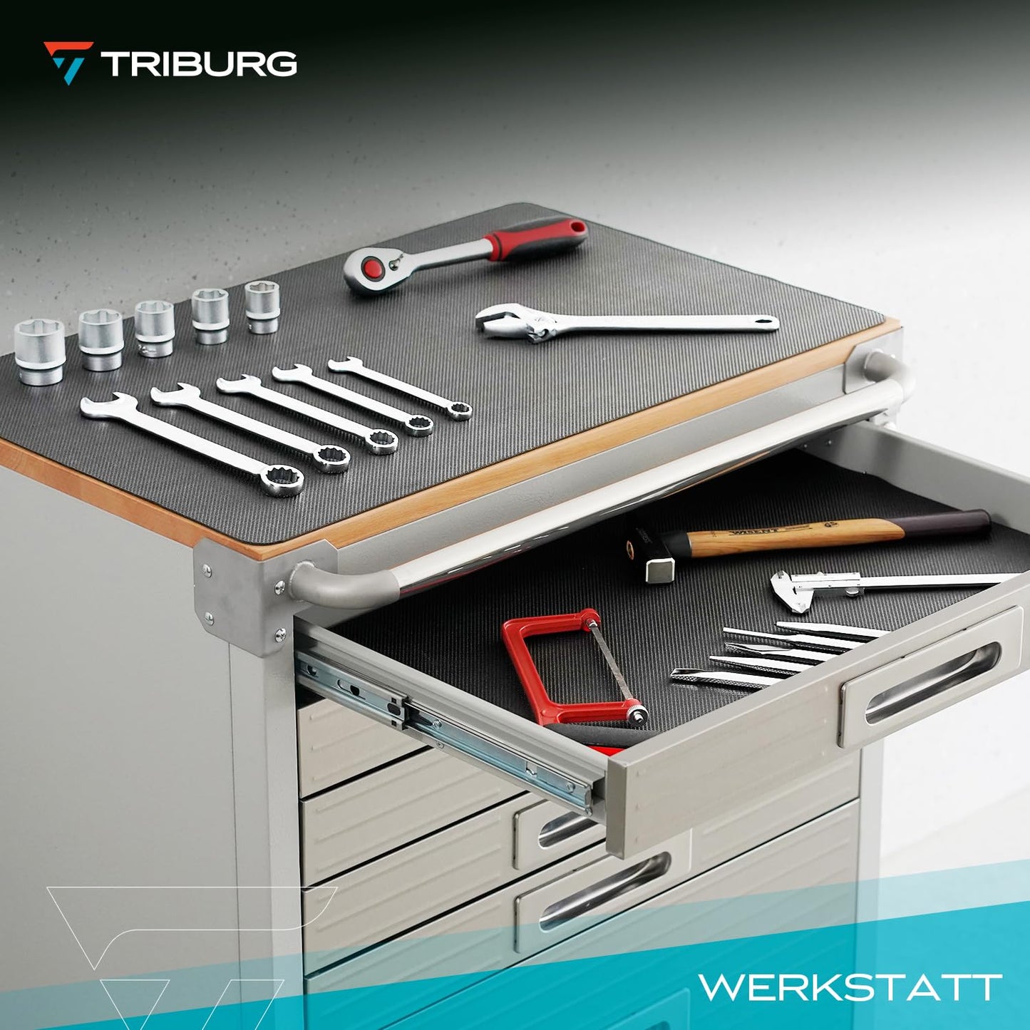 TRIBURG Universal Anti Rutsch Schmutzmatte 120x100cm Zuschneidbar und Wasserdicht - Kofferraummatte - Antirutschmatte Auto - Antirutschmatte Schubladen - Kofferraum Schutzmatte