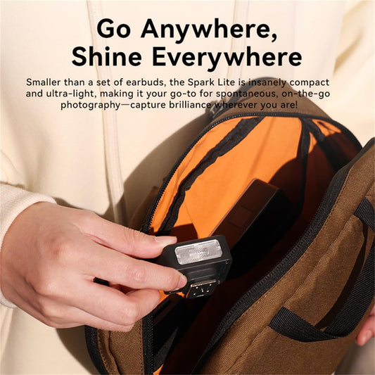 ULANZI SL02 Mini Kamerablitz, GN8 6500K Kamera Speedlite Blitzgeräte, 4 Leistungsstufe (1/8~1/1), Mini Manueller Flash, Einzelkontakt-Blitzschuh für Nikon, Sony, Fujifilm, Panasonic Kameras