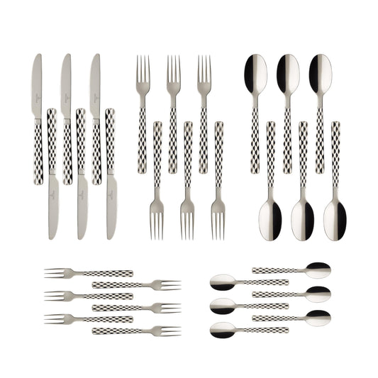 Villeroy & Boch – Boston Besteck Set 30 Teilig 6 Personen, Spülmaschinenfest, Rostfrei, Tafelbesteck, Essbesteck, Gabel, Messer, Besteck 30 Tlg., Essbesteck Set, Besteckset, Edelstahl