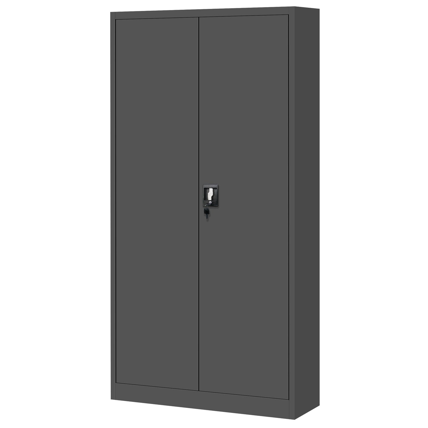 Metall Aktenschrank Abschließbar mit 2 Türen - Metallschrank  185 x 90 x 40 cm - Metall Aktenschrank Abschließbar mit 2 Türen