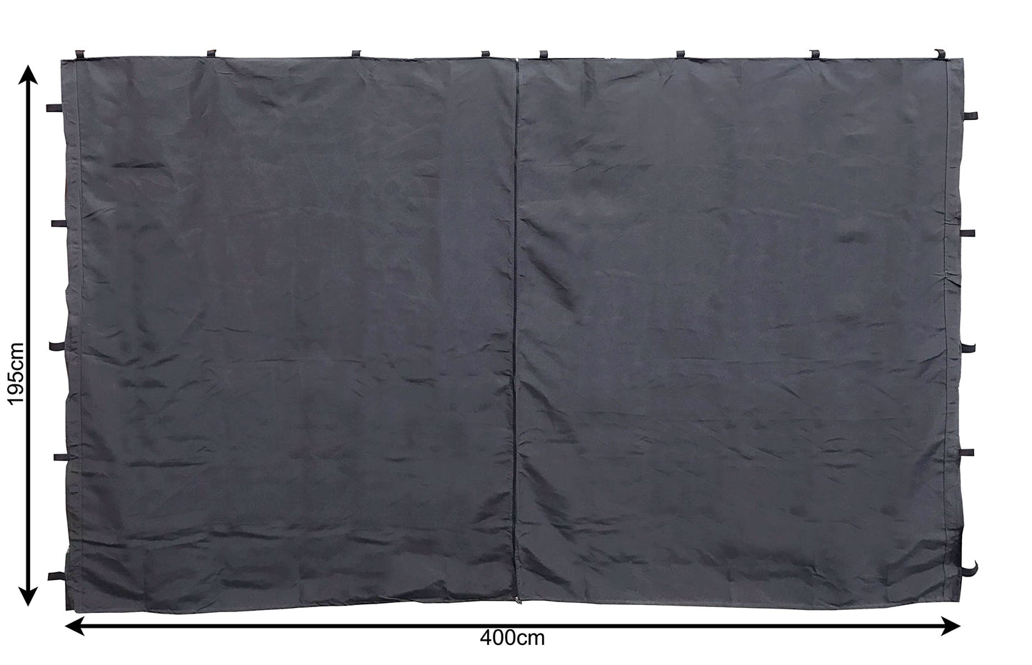 QUICK STAR 2 Seitenteile mit RV für Pavillon 3x4m Seitenwand Anthrazit RAL 7012