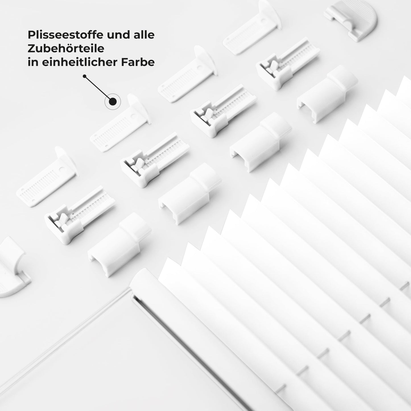 Sonello Plissee Klemmfix ohne Bohren 80cm x 100cm Weiß Faltrollo Plisseerollo Jalousie für Tür & Fenster Blickdicht Sichtschutz Sonnenschutz Fertifplissee Rollo